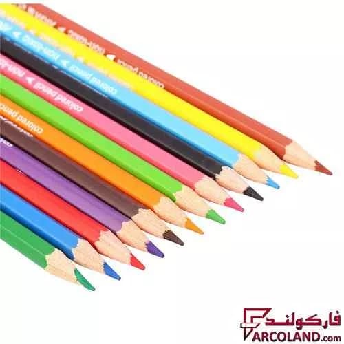 مداد رنگی 12 رنگ آریا جعبه استوانه ای کد Arya 3054 — تصویر ۵