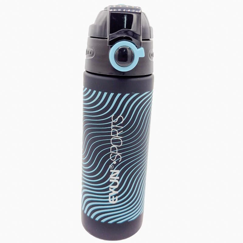 قمقمه ورزشی ایون (EYUN) مدل Sports ظرفیت ۶۰۰ میلی‌لیتر دارای بدنه مات کرومی، درب قفلی ضامن‌دار، بند حمل و دستگیره — تصویر ۶