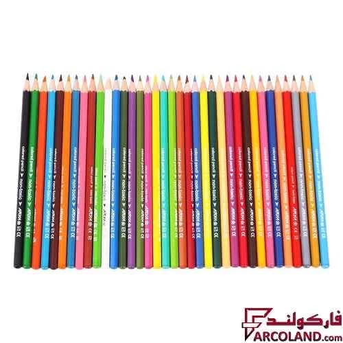 مداد رنگی 36 رنگ آریا جعبه استوانه ای کد Arya 3056 — تصویر ۵