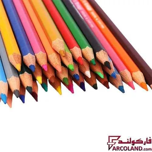 مداد رنگی 36 رنگ آریا جعبه استوانه ای کد Arya 3056 — تصویر ۴