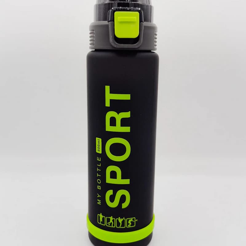 قمقمه ورزشی مدل Sport کد 755 ظرفیت ۸۰۰ میلیلیتر دارای درب قفلی، نیدار، لبی آساننوش و دستگیره حمل — تصویر ۳