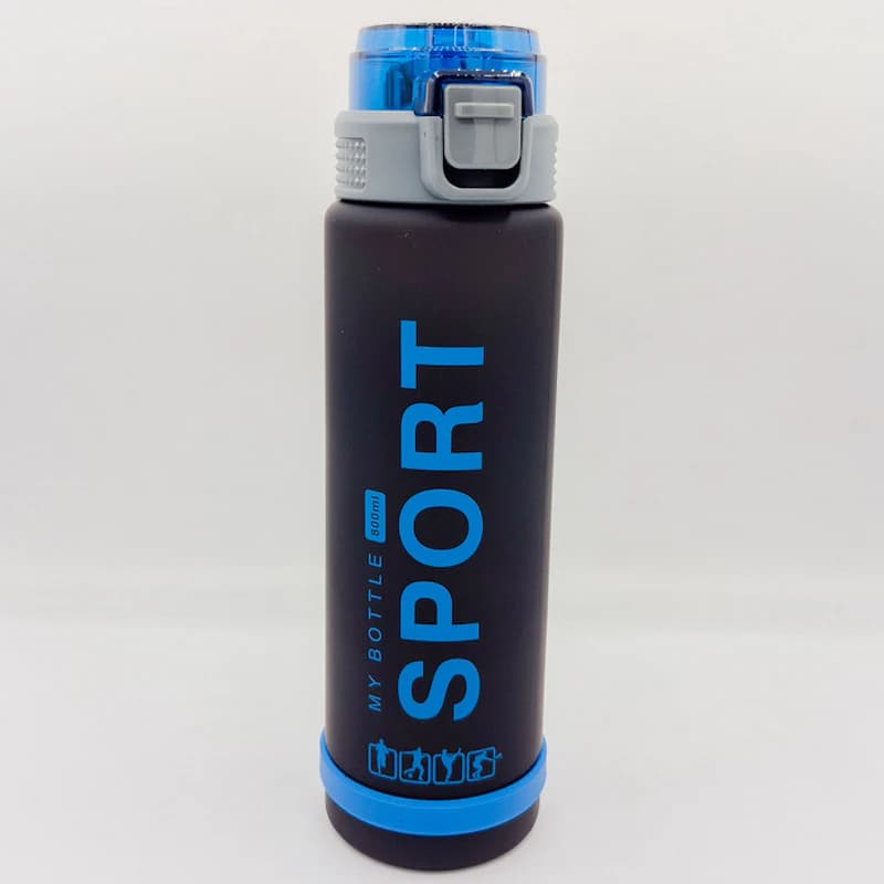 قمقمه ورزشی مدل Sport کد 755 ظرفیت ۸۰۰ میلیلیتر دارای درب قفلی، نیدار، لبی آساننوش و دستگیره حمل — تصویر ۶