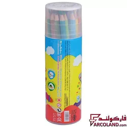 مداد رنگی 36 رنگ آریا جعبه استوانه ای کد Arya 3053 — تصویر ۴