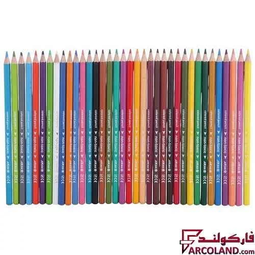 مداد رنگی 36 رنگ آریا جعبه استوانه ای کد Arya 3053 — تصویر ۳