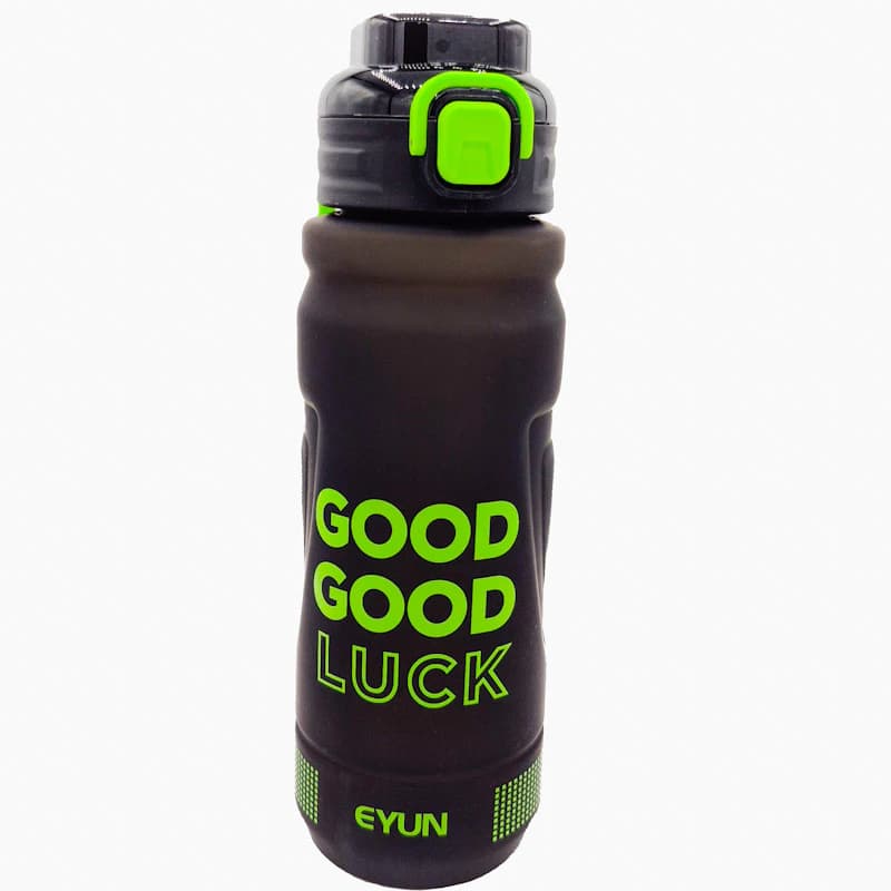 قمقمه ورزشی ایون (EYUN) مدل Good Luck ظرفیت ۱ لیتر دارای درب قفلی ضامن‌دار، نی‌دار، لبی آسان‌نوش و دستگیره حمل — تصویر ۵