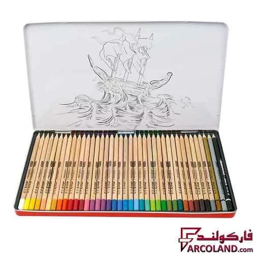مداد رنگی 3+36 رنگ آریا جعبه فلزی کد Arya 3023 — تصویر ۲