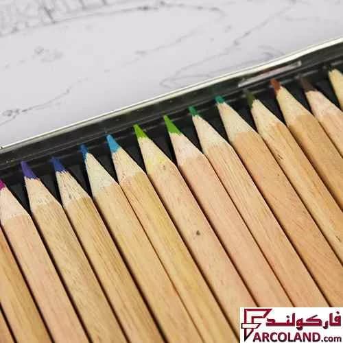 مداد رنگی 3+24 رنگ آریا جعبه فلزی کد Arya 3022 — تصویر ۳