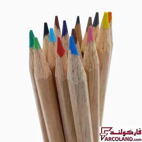 مداد رنگی 3+12 رنگ آریا جعبه فلزی کد Arya 3021 — تصویر ۴