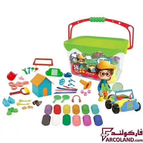 خمیر بازی سطلی 14 رنگ آریا مدل لیا کوچولو کد Arya Little Lia 1026 — تصویر ۲