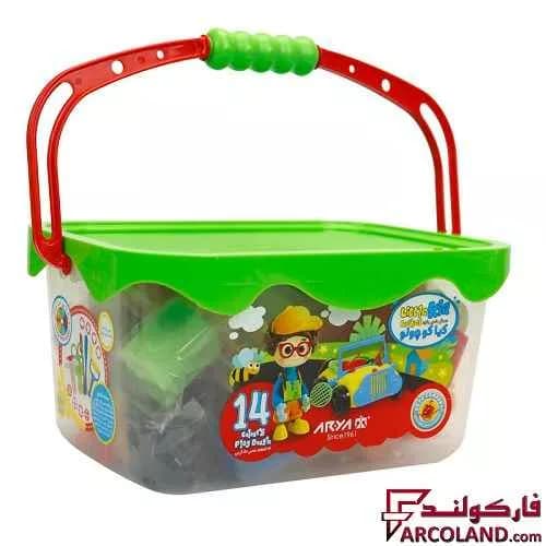خمیر بازی سطلی 14 رنگ آریا مدل لیا کوچولو کد Arya Little Lia 1026