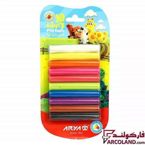 خمیر بازی 10 رنگ وکیومی آریا مدل Arya 1021