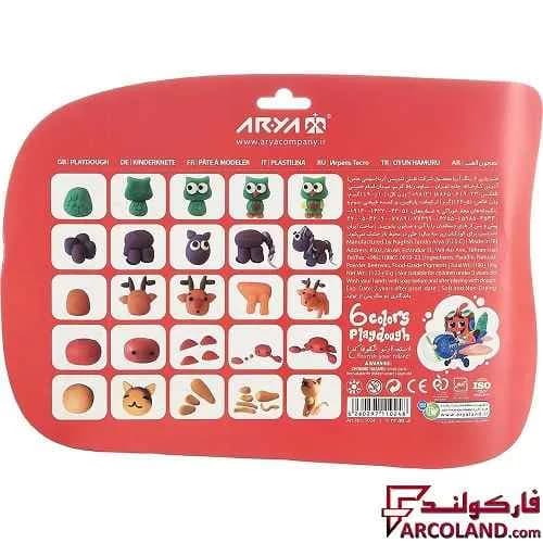 خمیر بازی 6 رنگ وکیومی آریا مدل Arya 1024 — تصویر ۲