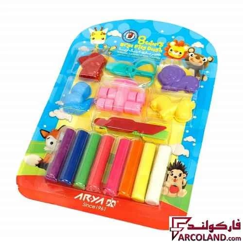 خمیر بازی 8 رنگ وکیومی آریا مدل Arya 1028 — تصویر ۲