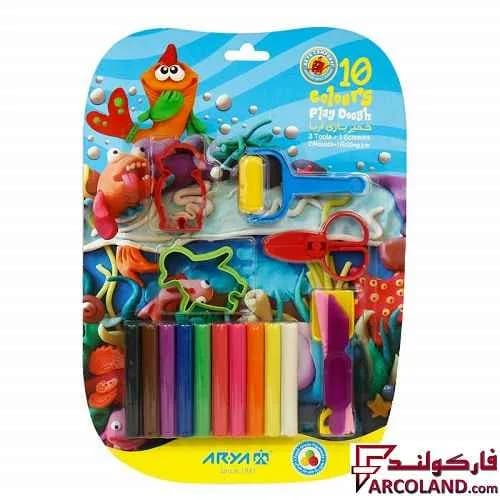 خمیر بازی 10 رنگ وکیومی آریا مدل Arya 1023