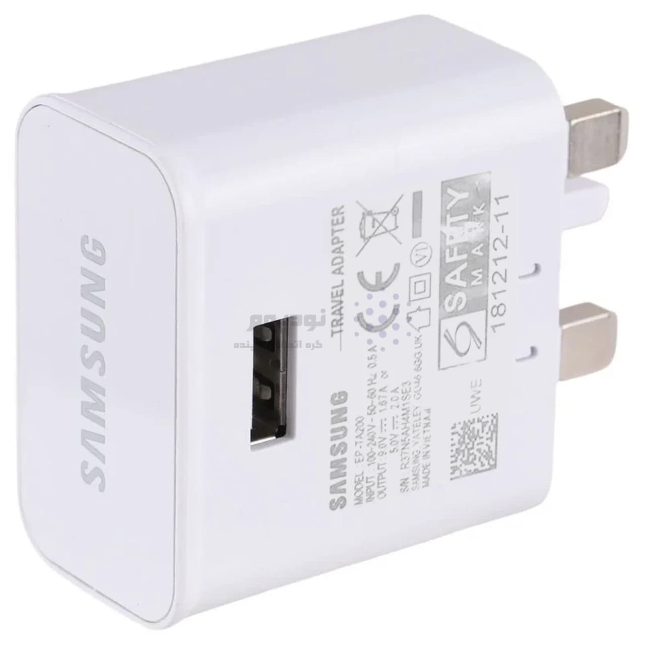 شارژر دیواری سه پین PD و فست تک پورت SAMSUNG مدل EP-TA200 S10 – سفید – بدون پک (گارانتی 6 ماهه نیکان همراه) — تصویر ۸