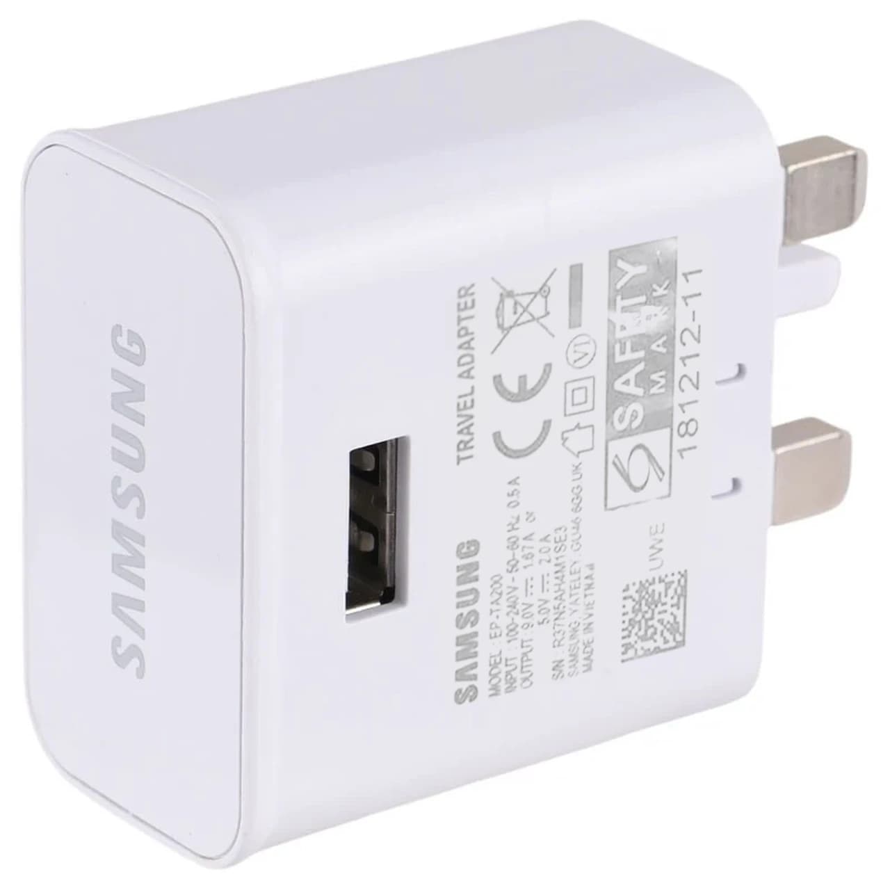 شارژر دیواری سه پین PD و فست تک پورت SAMSUNG مدل EP-TA200 S10 – سفید – بدون پک (گارانتی 6 ماهه نیکان همراه) — تصویر ۲