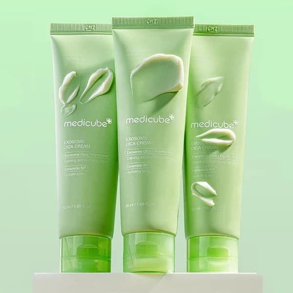 کرم تسکین دهنده و مرطوب کننده پوست اگزوزوم سیکا مدیکیوب Medicube Exosome Cica Cream مناسب انواع پوست حجم 50 میلی لیتر — تصویر ۵