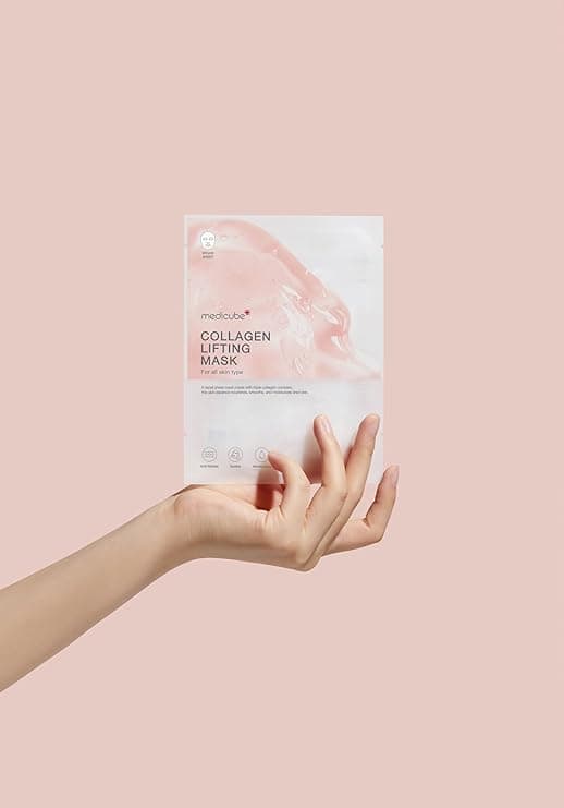 ماسک ورقه ای کلاژن مدیکیوب medicube pdrn pink collagen gel mask مناسب برای انواع پوست حجم 28 میلی لیتر — تصویر ۳