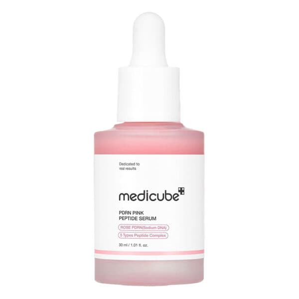 سرم ضدچروک و روشن کننده پوست مدیکیوب medicube pdrn pink peptide serum مناسب برای انواع پوست حجم 30 میلی لیتر
