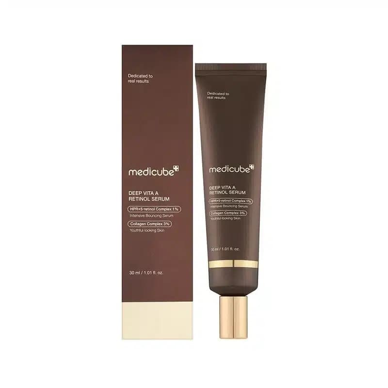 سرم ضد چروک و ضد پیری صورت Deep Vita A رتینول مدیکیوب medicube deep vita a retinol serum مناسب برای انواع پوست حجم 30 میلی لیتر