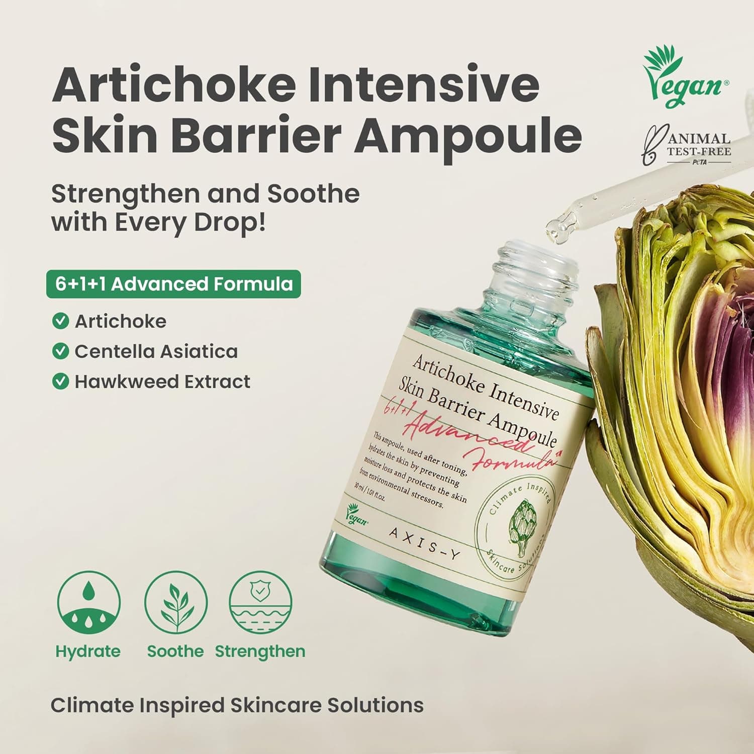 سرم آرتیشو اکسیس وای AXIS-Y مدل Artichoke Intensive ضد جوش و تقویت سد دفاعی و آبرسان قوی پوست مناسب پوست‌های حساس حجم 30 میلی لیتر — تصویر ۷