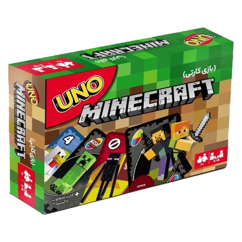 بازی فکری کارتی UNO MINECRAFT مناسب 7 سال به بالا کد B22042 — تصویر ۲