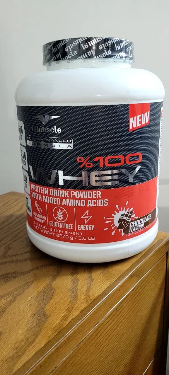پروتئین وی 100٪ ، های‌مسل ۲.۲۷ کیلوگرم طعم شکلات (اصل آلمان) | Hi-Muscle 100% Whey 2.27kg Chocolate