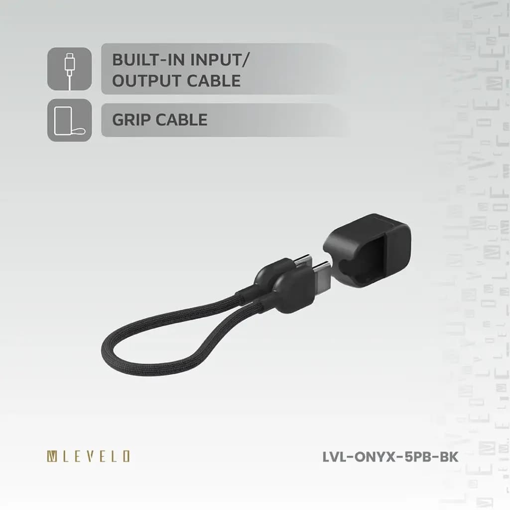 Levelo Onyx Portable 3-in-1 Cardholder Power Bank | پاوربانک Levelo Onyx با ظرفیت ۵۰۰۰ میلیآمپرساعت و جای کارت ۳ در ۱ — تصویر ۵