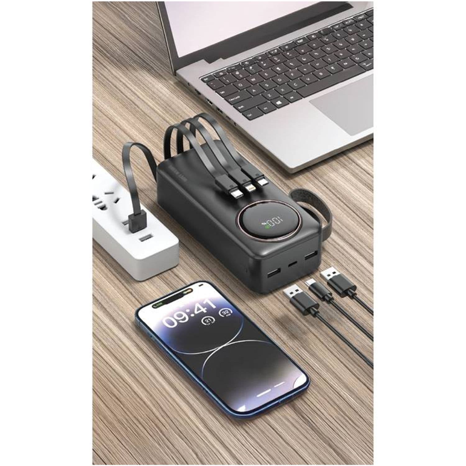 پاوربانک 30000mAh گرین لاین مدل Green Lion Power Pulse 30000mAh Power Bank GNPWRPS30KBK — تصویر ۲