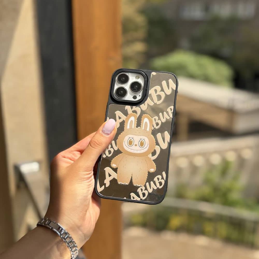 قاب آینه ای چاپی سفارشی (کد 0451) مدل labubu – لبوبو مناسب برای گوشی موبایل سامسونگ Samsung Galaxy A12 / A13 / A14 / A15 / A21S / A22 4G / A23 / A24 / A25 / A30S / A31 / A32 4G / A32 5G / A33 / A34 / — تصویر ۲