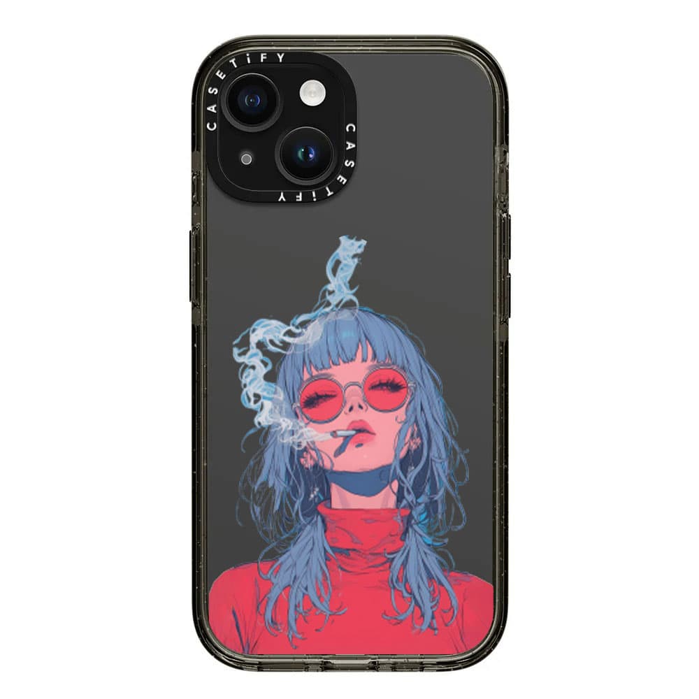قاب شفاف چاپی سفارشی (کد 0187) مدل blueRed girl – دختر قرمز ابی مناسب برای گوشی موبایل سامسونگ Galaxy A06 / A10S / A12 / A13 / A14 / A15 / A16 / A20 / A21S / A22 4G / A22 5G / A23 / A24 / A30 / A30S / — تصویر ۲
