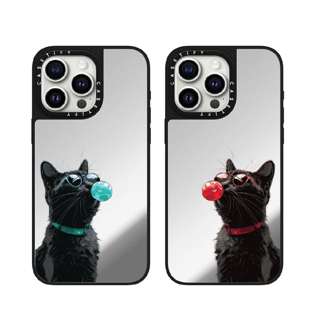 قاب آینه ای چاپی سفارشی (کد 0189) مدل blackcat – گربه سیاه مناسب برای گوشی موبایل شیائومی ردمی Xiaomi Redmi Note 8 / Note 8 Pro / Note 9S / Note 9 Pro / Note 10 Pro / Note 10 Pro Max / Note 11S / Note