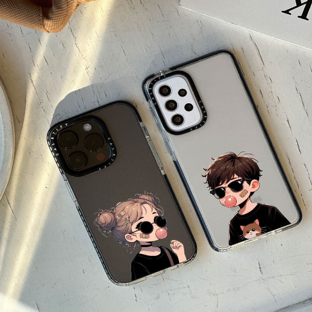 قاب شفاف چاپی سفارشی (کد 0192) مدل Emo couple – کاپلی مناسب برای گوشی موبایل شیائومی ردمی Xiaomi Redmi Note 8 / Note 8 Pro / Note 9 / Note 9S / Note 9 Pro / Note 10 Pro / Note 10 Pro Max / Note 11S /