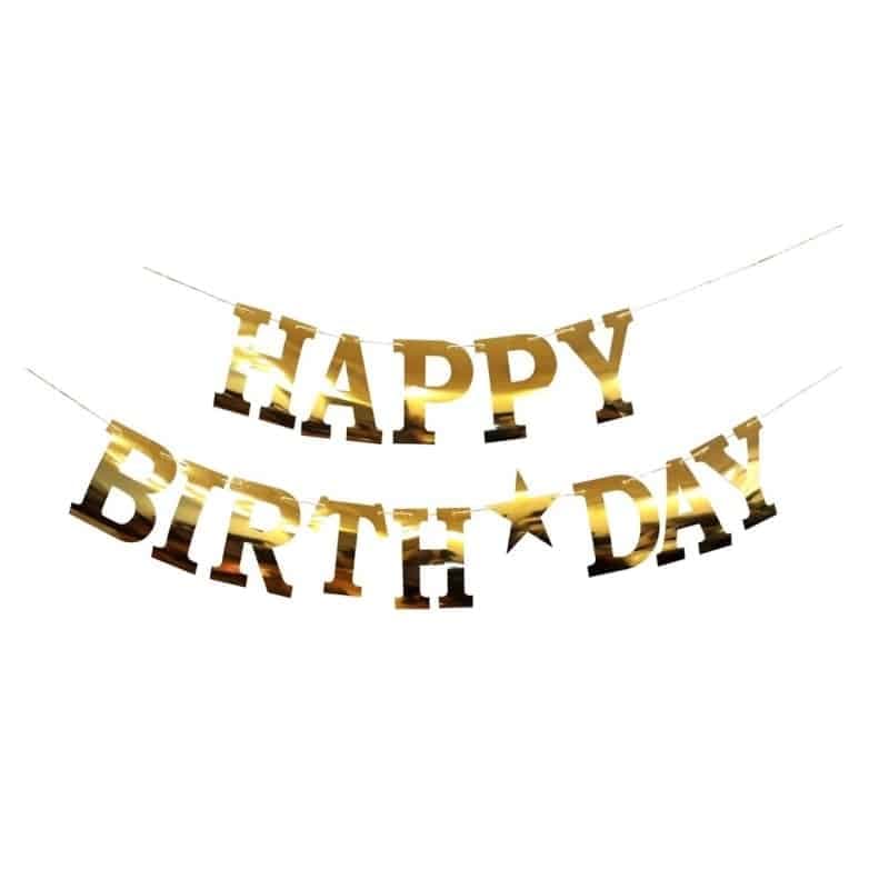 ریسه براق طلایی happy birthday