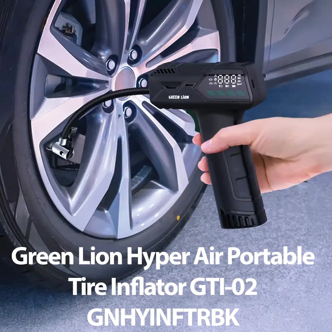 پمپ باد شارژی گرین لاین Green Lion مدل GTI-02 قابل حمل — تصویر ۴