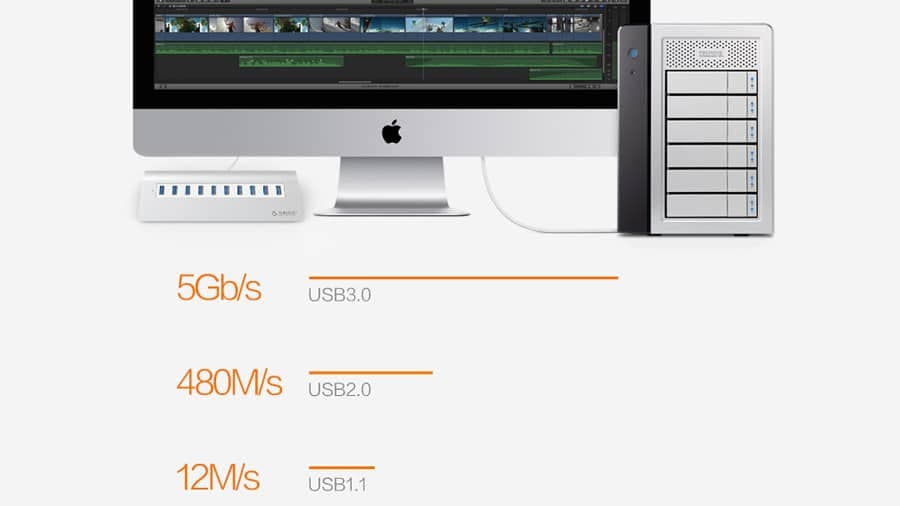 هاب یو اس بی 10 پورت اوریکو Orico M3H10 10Port USB Hub — تصویر ۶