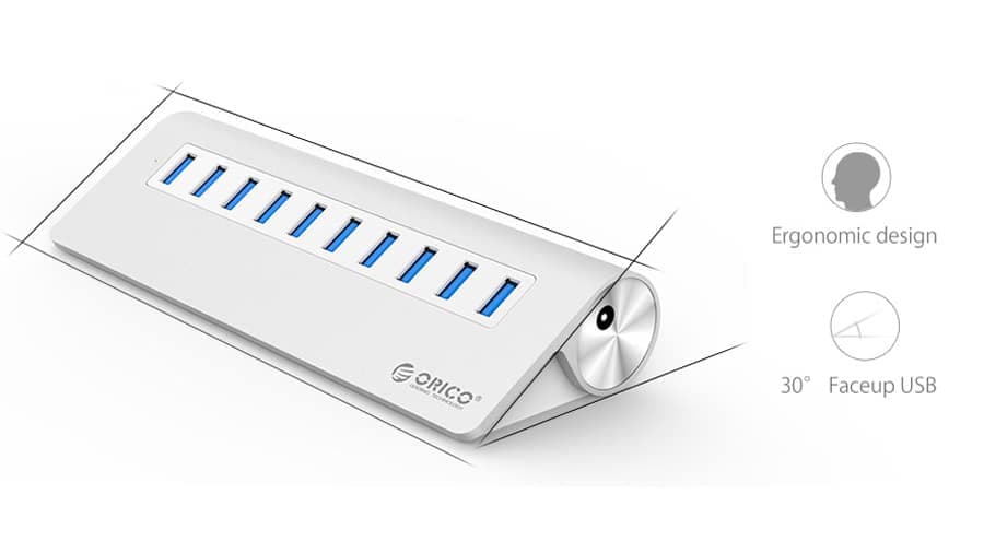 هاب یو اس بی 10 پورت اوریکو Orico M3H10 10Port USB Hub — تصویر ۸