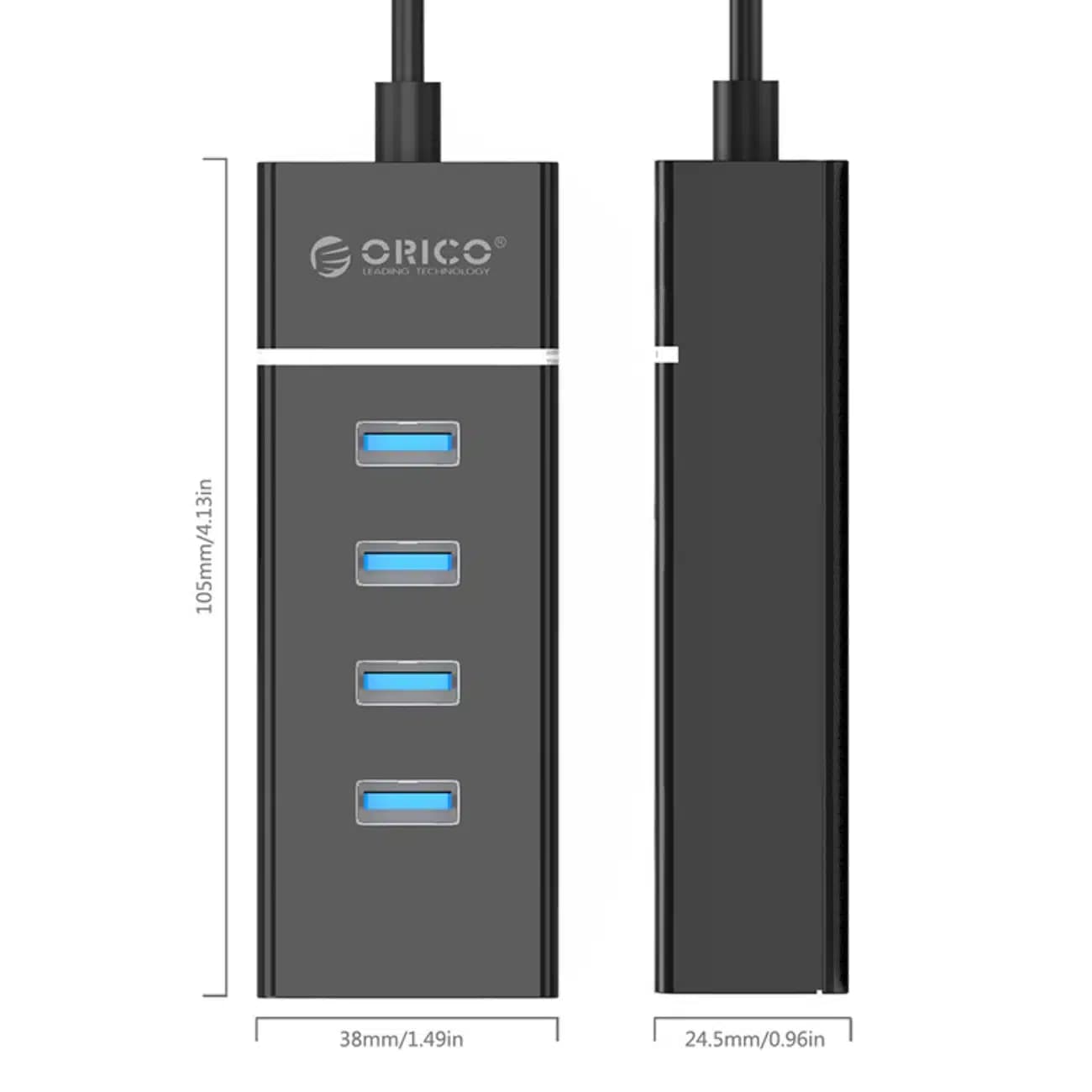 هاب USB 3.0 چهار پورت ORICO اوریکو مدل W6PH4-U3-V1 — تصویر ۲