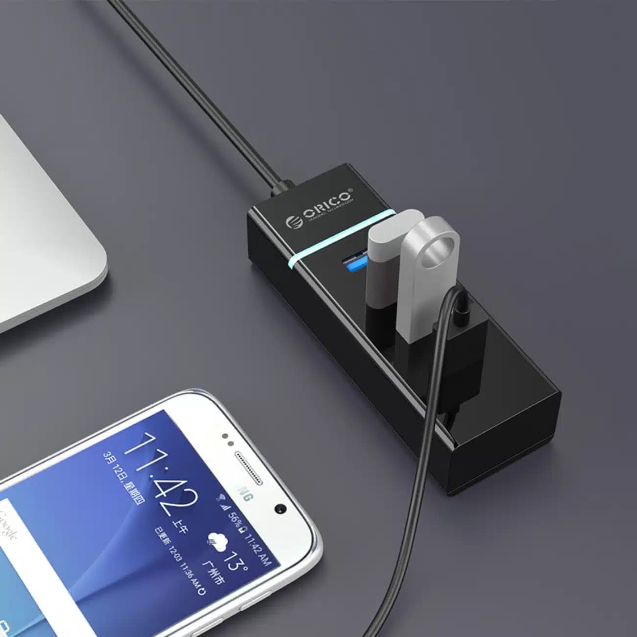 هاب USB 3.0 چهار پورت ORICO اوریکو مدل W6PH4-U3-V1 — تصویر ۴