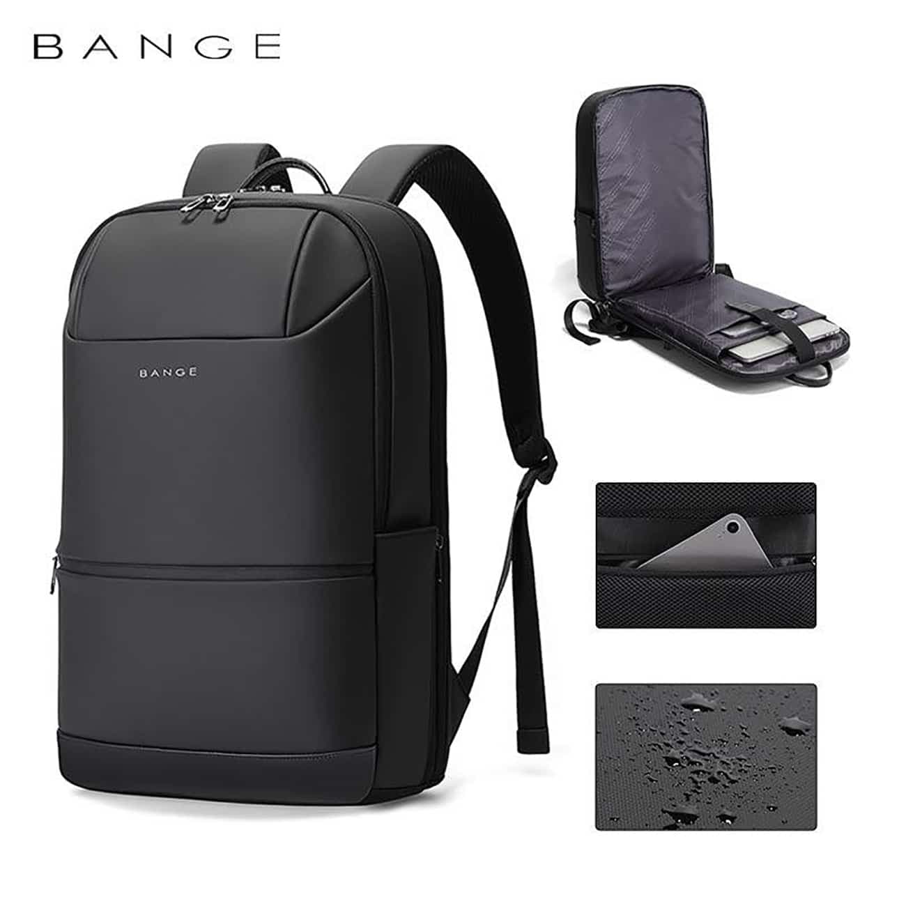 کوله پشتی لپ تاپ 15.6 اینچ بنج Bange اصل مدلBG-2950 ضد آب — تصویر ۲