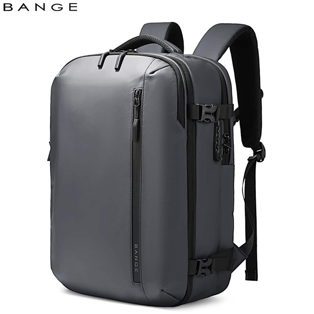 کوله پشتی لپ تاپ 15.6 اینچ مسافرتی ضد آب بنج BANGE BG-7876-1 طرح چمدان با دریچه وکیوم — تصویر ۷