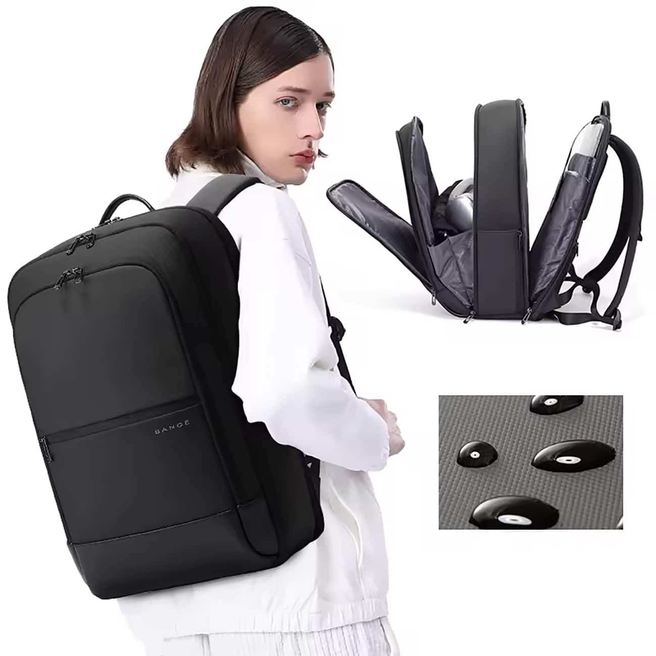 کوله لپ تاپ 15.6 اینچ بنج Bange اصل مدل BG-2953 ضد آب — تصویر ۲