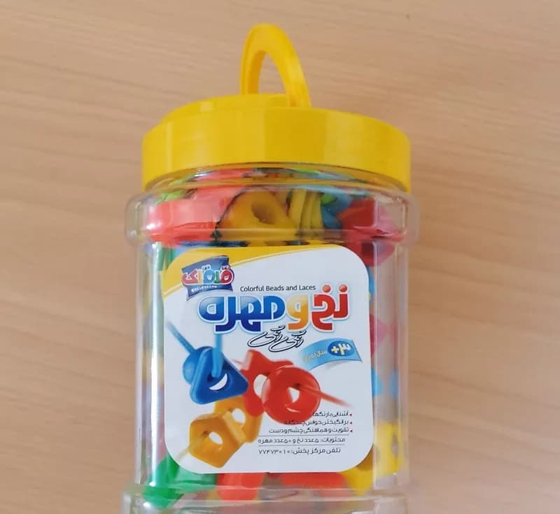 بازی آموزشی مدل نخ و مهره کد 6911402 مجموعه 50 عددی — تصویر ۲