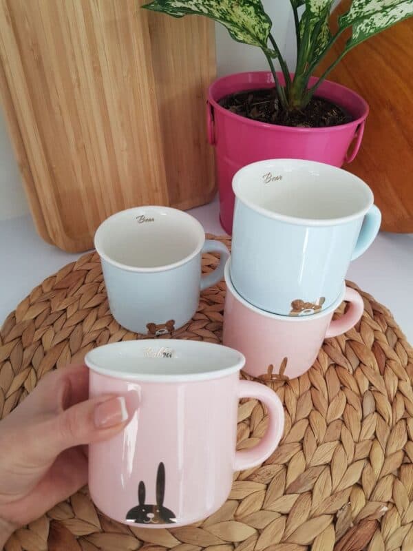 ماگ لبه سفید رنگی طرح حیوان کد 69 — تصویر ۲