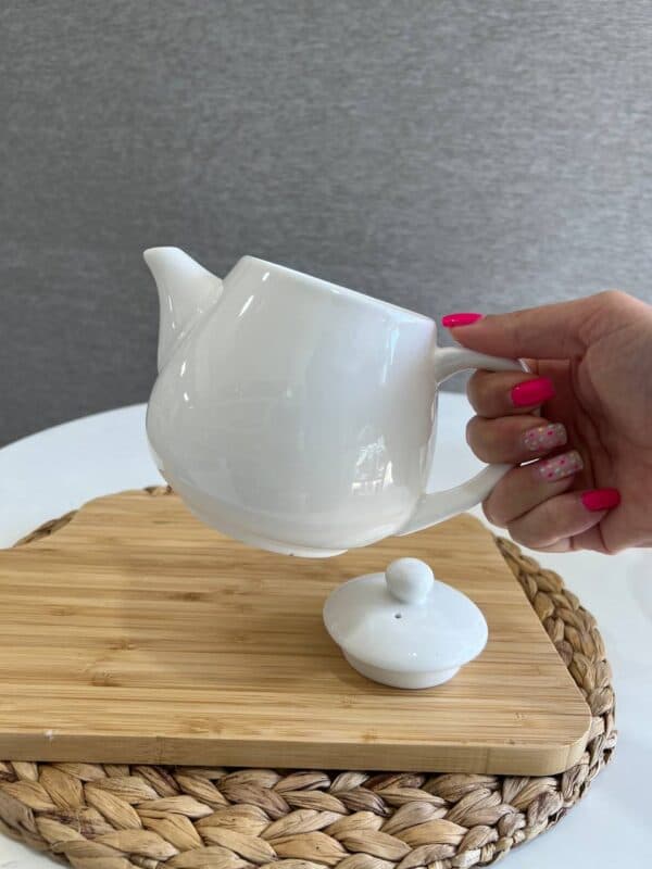 قوری چینی سفید کد 290 — تصویر ۴