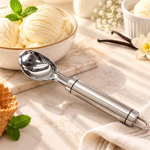 اسکوپ بستنی استیل ساده برند شنگیا