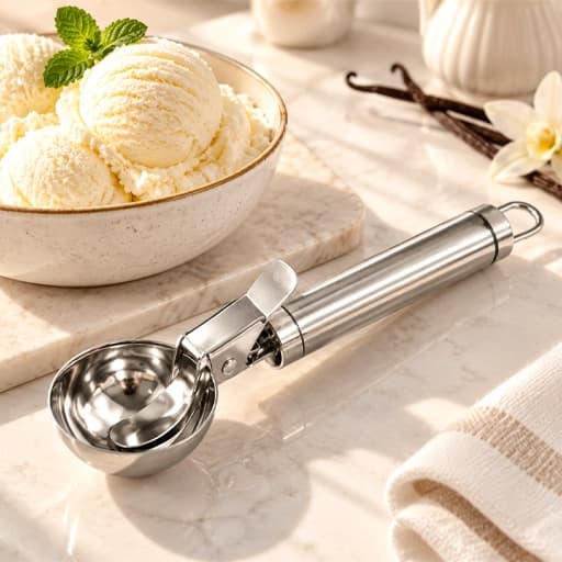 اسکوپ بستنی استیل شاسی دار برند شنگیا
