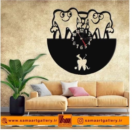 ساعت دیواری فانتزی طرح دندان شماره 3 فیلبندشاپ مدل 840936