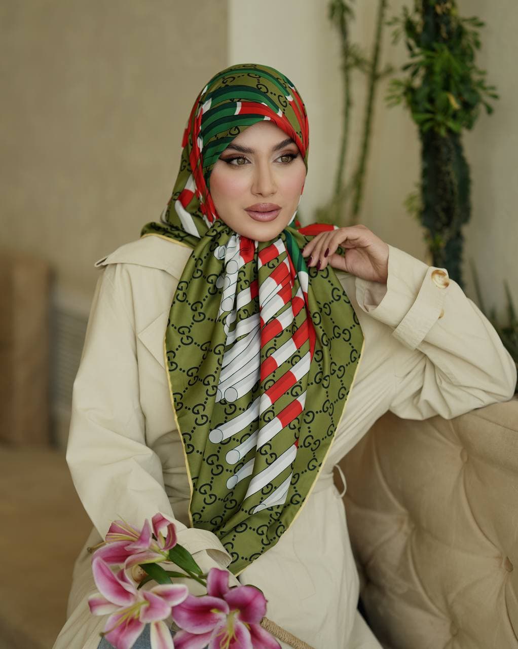 روسری ابریشم توییل ۰۲۱۴۶ — تصویر ۸