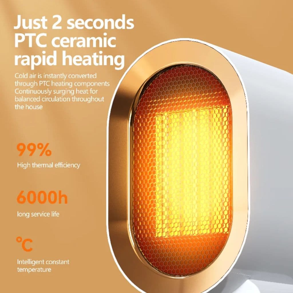 بخاری برقی پرتابل 1200W کد 6310 — تصویر ۶